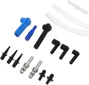 16pcs Brake Oil Accessories Brake Oil Change Kit Motorcycle Brake Fluid Fitting Hydraulic Fluid Line Plug Brake Oil Connector Brake Bleeder Alloy
