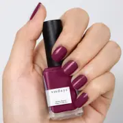 Sundays No.18 Deep Plum Nail Polish - Berry Purple Wine Creme Opaque Made in USA