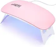 DUKASOU UV Nail Lamp Mini, 6W UV Light for Gel Nails, Portable LED Nail Dryer with USB, 2 Timers (60s / 120s), Only Curing Gel Nail Strips Stickers (Pink)