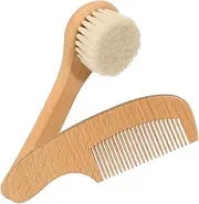 minkissy Newborn Scalp Brush Massage Comb Soft Bristle Bath Brush Set for Baby's Gentle Care