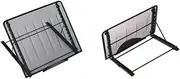 OSOLADY Multifunctional Placing Rack Adjustable Foldable Storage Shelf for Tablets and Laptops Durable Design for Home Office Use Lightweight Black Tablet Rack