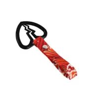 Car Accs JDM Broken Heart TSURIKAWA Black Ring Red Waves Nylon Handle Strap X1