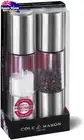Oslo Salt & Pepper Grinder Set Stainless Steel Acrylic Adjustable Gift Box