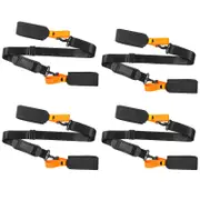 Nevenka Strong and Thick Ski Straps 4 Packs with Cushioned Fastener Tape Strap Loop for Adults-D Orange