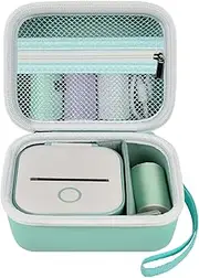 ANKHOH Label Maker Case for Memoking T02/ Phomemo M02/ M02S/ M02 Pro/ Q30S/ Ponek Mini Pocket Printer, Portable Sticker Printer Storage Holder Organizer Bag Paper&USB Cables, Box Only (