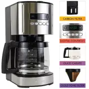Kenmore 12 Cups Coffee Maker Programmable Electric Timer Coffee Machine, Black