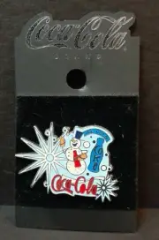 Coca-Cola Snowman Lapel Pin Collectable Enjoy Coke America Cap Brand C