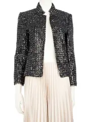 Black & Silver Sequin Embellished Blazer