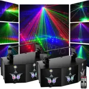 9-EYE Patterns Laser Projector Light Stage Lighting LED RGB Disco Party KTV Lamp