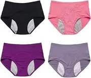 [xiteluo] 4Pcs Everdries Leakproof Ladies Underwear, Leakproof Underwear for Women, Everdries Leakproof Panties for Old Women (4pcs-A,XL)