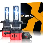 9003 H4 LED Headlight Kit High Low Beam 6000K White Light Bulbs (for: Smart)