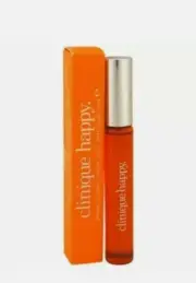 Clinique Happy Parfum 0.34 Oz 10 mL Womens Fragrance Rollerball Perfume NIB