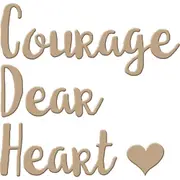 Spellbinders Glimmer Impression Hotfoil Plate Courage Dear Heart