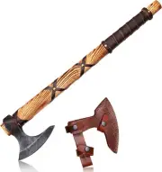 Ragnar LothBrok Viking Axe Battle Ready Axe Hand Forged Carbon Steel With Sheath