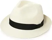 [CA4LA] Casilla ZKN02482 Men's Medium Folding Hat, UV Protection, Daily, Smart, Spring, Summer, Casual, Classical Ribbon, Satin, Adjustable Size