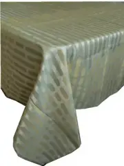 Assorted Sizes Polyester Jacquard Fabric Tablecloths Striped Multi-Color thick