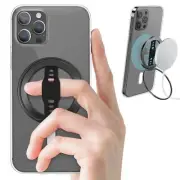 iPhone 15 Pro Max Phone Case with Ring Stand, Silicone Strap Grip