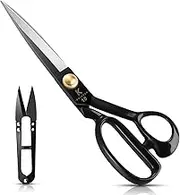 Sewing Scissors, 10 Inch Fabric Dressmaking Scissors Upholstery Office Shears for Tailors Dressmakers, Best for Cutting Fabric Leather Paper Raw Materials Heavy Duty High Carbon Steel(Right-Handed)