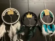 CRYSTAL TREE OF LIFE DREAM CATCHER 12 CM WEB 45 CM TOTAL LENGTH