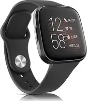Vancle Silicone Bands Compatible with fitbit versa 2 watch bands women men, Soft Breathable Sport Replacement Wristbands for Fitbit Versa 2 / Fitbit Versa/Versa Lite/Versa SE