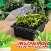 ▶ 12 Hole Plant Seed Grows Box Nursery Seedling Starter Garden Yard Tray Black ▶