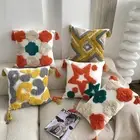 Handmade Moroccan Style Tufted Macrame Nordic Boho Cushion Cover Cotton Linen