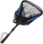zolyet Aluminum Alloy Handle Foldable Fishing Net Fish Landing Net Black