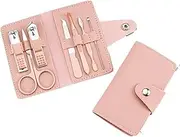 Manicure set,Nail kit manicure set,Nail care kit, 7-Piece Nail Clipper Set Complete Set of Household Nail Clippers Manicure and Beauty Tools Portable Nail Clipper Set Nail Clipper Kit,Pink(Pink)