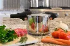 Barton 6Qt Pressure Cooker w/Recipe Book Stainess Steel Easy Lock Lid Canner Pot