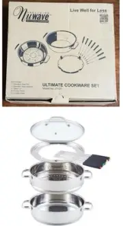 PRECISION NUWAVE INDUCTION COOKWARE ULTIMATE COOKWARE SET MODEL NO.31120~NEW