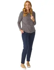 [Fella Hamilton] Haven Rib Drawstring Pant in Blue