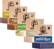 Dr. Squatch All Natural Bar Soap for Men, 5 Bar Variety Pack - Birchwood Breeze, Wood Barrel Bourbon, Fresh Falls, Gold Moss, and Cool Fresh Aloe