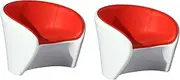 Sofas and Couches Nordic Creative Curved Leather Art Sofa Simple Business Single Sofa Chair Leisure Office Reception Negotiation Chair for Living Room Corner Chair Bedroom Salon Office (Color : 2PCS