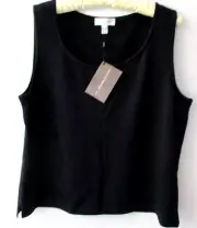 St John Sweater Basics Tank Top Sleeveless Wool Rayon Shell Large New Tag Cutout