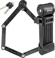 Kryptonite Keeper Folding Bike Lock, 2.75FT/3.25 FT Long Compact Lightweight High Security Anti-Theft Foldable Bicycle Lock with 2 Keys and Mount for E-Bikes Scooter Road Mountain Bike