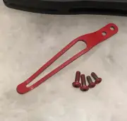 Flat Bright Red Titanium Pocket Clip & Screw Set For Kershaw Launch 4 Knife