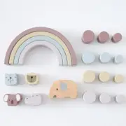 Developmental Stacking Toy Wooden Balance Block Learning Prop Kiddie Favor Gift