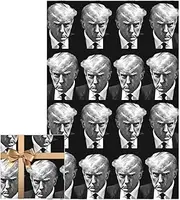 Funny Wrapping Paper, Funny Santa Hat Wrapping Paper, 27x19 Inch Reversible Funny Wrapping Paper for Increasing Atmosphere, Decorating Your Fashionable