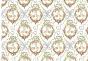 Wallpaper - Brodnax Prints Victoria Blue miniature dollhouse 1/12 scale 1EC100B