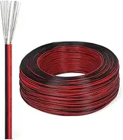 16/2 AWG Dual-core PVC Tinned Copper Wire 16 AWG Red and Black Two-core Cable UL Certified Environmentally Friendly Flame Retardant Electronic Wire Electronic and Electrical Audio Wire(200ft)