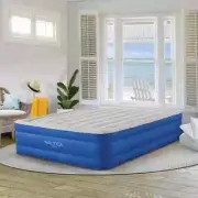 Nautica Air Mattress 17" Blue Queen Cooling Pillowtop w/ Raised Edge Support