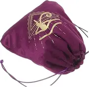 Holibanna Tarot Cloth Bag Necklace Coin with Hook Package Pouches Holder Jewelry Para Boxes Large Bag Lids Custom Baggies Trinket Display Bead Dice Stackable Storage Drawers Favor Purple