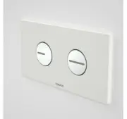 Caroma INVISI SERIES II ROUND DUAL FLUSH PLATE & BUTTONS 210x110mm WHITE