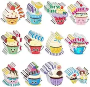 Jetec 300 Pcs Scratch and Sniff Sticker for Kids Valentines Smelly Scented Motivational Decals Dessert Reward Stickers Teacher Incentive Positive Decals for Student Classroom Chart School Supplies