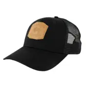 Over Under Clothing Bourbon Bison Patch Mesh Back Trucker Hat, Black/Black