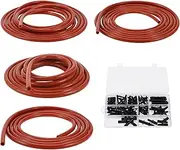 Silicone Vacuum Hose 130 PSI Maximum Pressure Automotive Vacuum Hose Red with Vacuum Connection 1 Set 10 ft 4/6/8/12 mm ID 2.5 mm Thickness