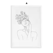 Abstract Botanical Canvas Drawing Style Prints Decor Posters & Prints