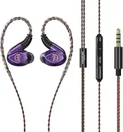 Yinyoo BLON Z200 in-Ear Earphones, Wired Earbuds in Ear Monitors with Microphone for Musician, 10mm Carbon Diaphragm Dynamic Drive, Extra Bass Noise Isolating in Ear Headphones