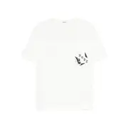 [Bode] Bode Beaded Leaf-pocket T-shirt XL WHITE