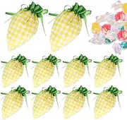 Carrot Bags - Easter Party Bags - Drawstring Plaid Pattern Party Favor Bags 10 Easter Egg Container Spring Party Supply For Kids Treat Bags Buniq